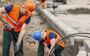 Ouvriers sur chantier